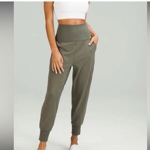 Lululemon Align Rib Waist Jogger COBN Green Brown Sz 6